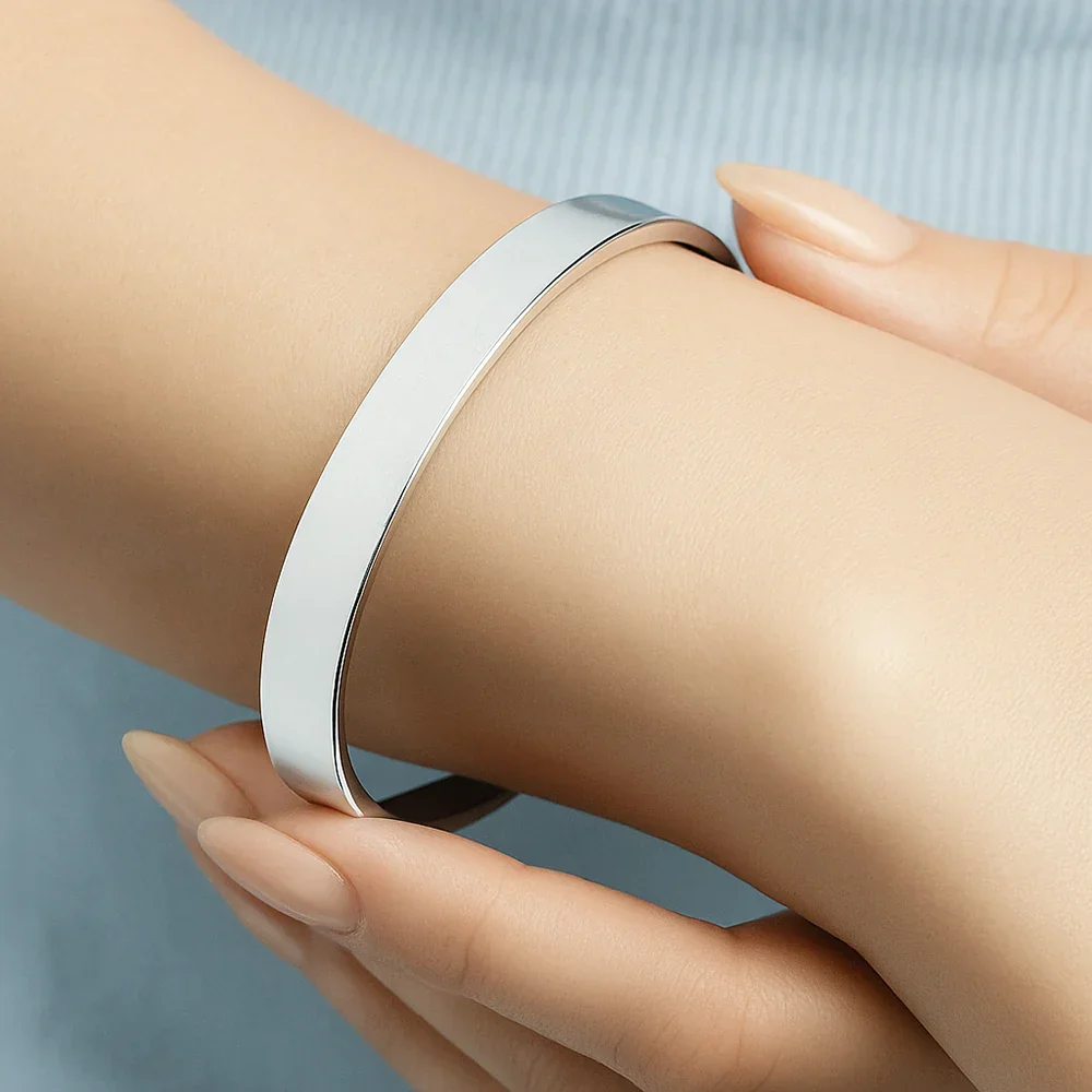 You Never Walk Alone - Personalized Bangle Bracelet Cuff - Image 5