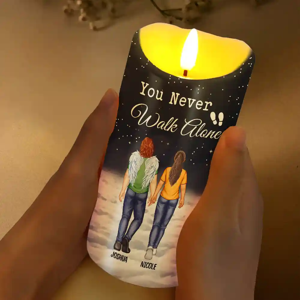 You Never Walk Alone - Personalized Flameless LED Candle - Image 3