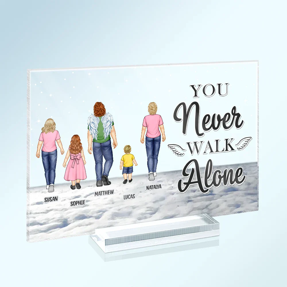 You Never Walk Alone - Personalized Horizontal Rectangle Acrylic Plaque - Image 2