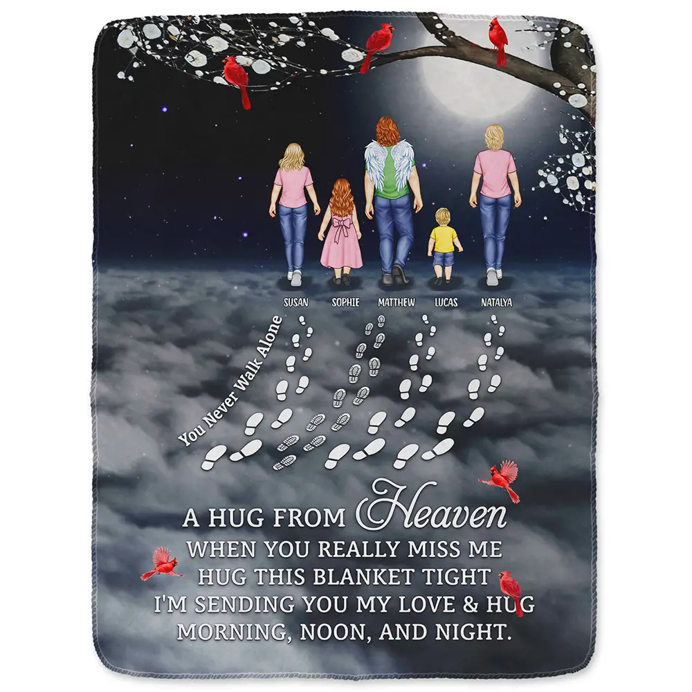 You Never Walk Alone Sending You My Love - Personalized Fleece Blanket, Sherpa Blanket - Image 2