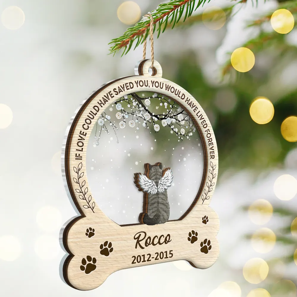You Were My Favorite Hello And Hardest Goodbye - Personalized 2-Layered Mix Ornament - Image 2