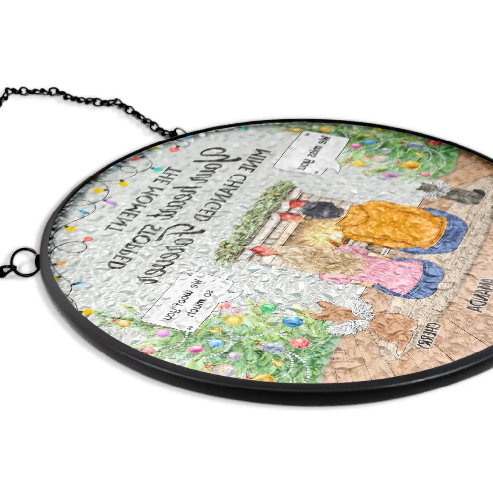 You Were My Favorite Hello And Hardest Goodbye - Personalized Stained Glass Window Hanging Suncatcher - Image 5
