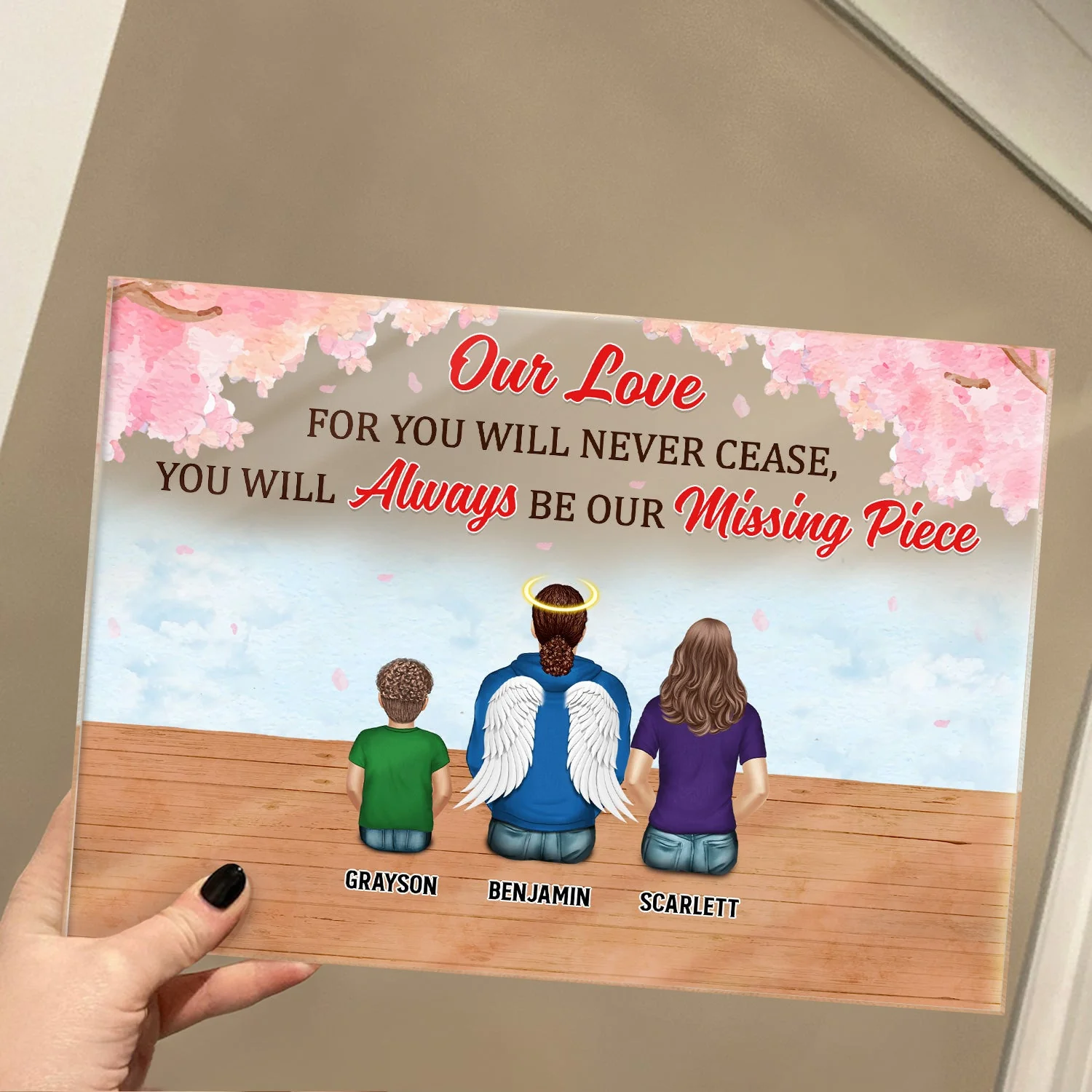 You Will Always Be My Missing Piece - Memorial Gift - Personalized Custom Horizontal Rectangle Acrylic Plaque - Image 4