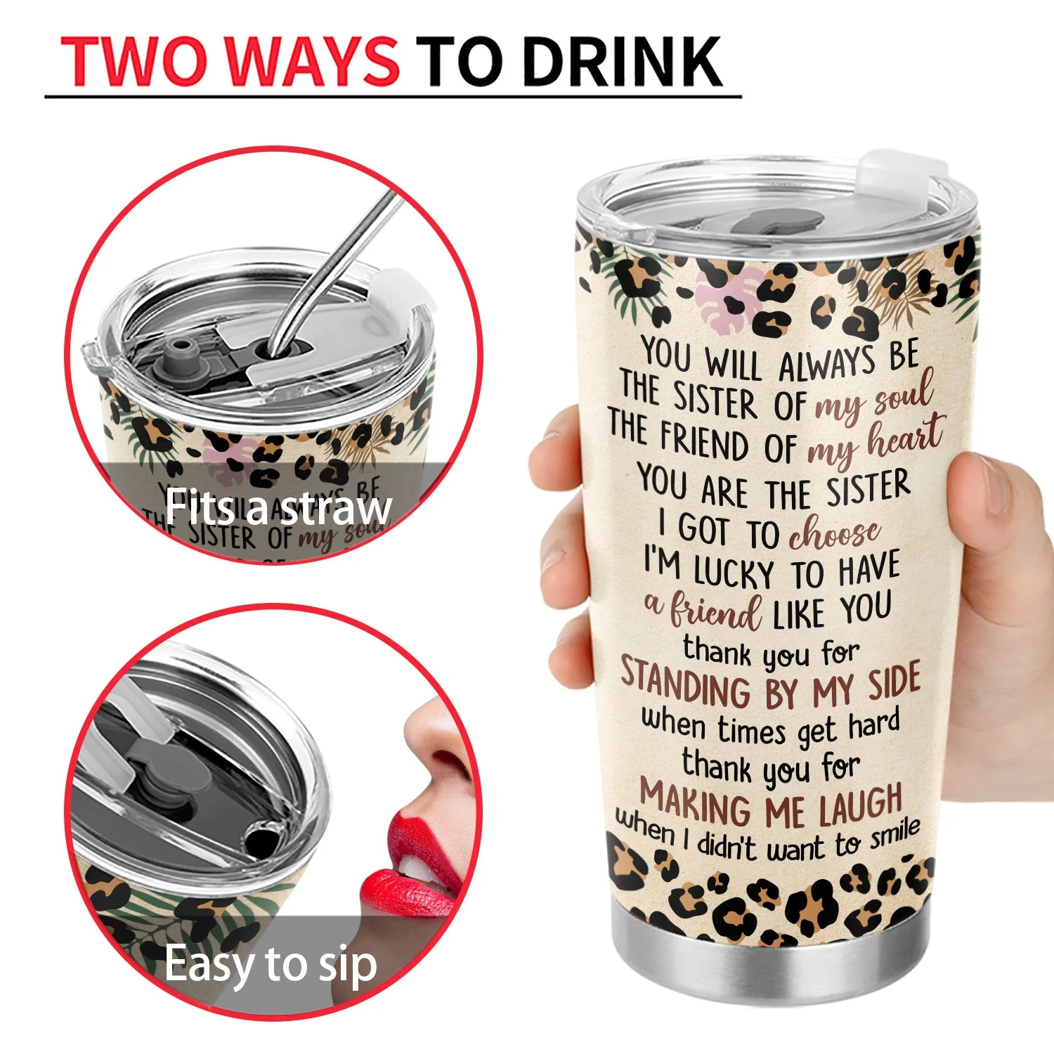 You Will Always Be The Sister Of My Soul - Gift For Besties, Best Friends - Personalized Tumbler - Image 4