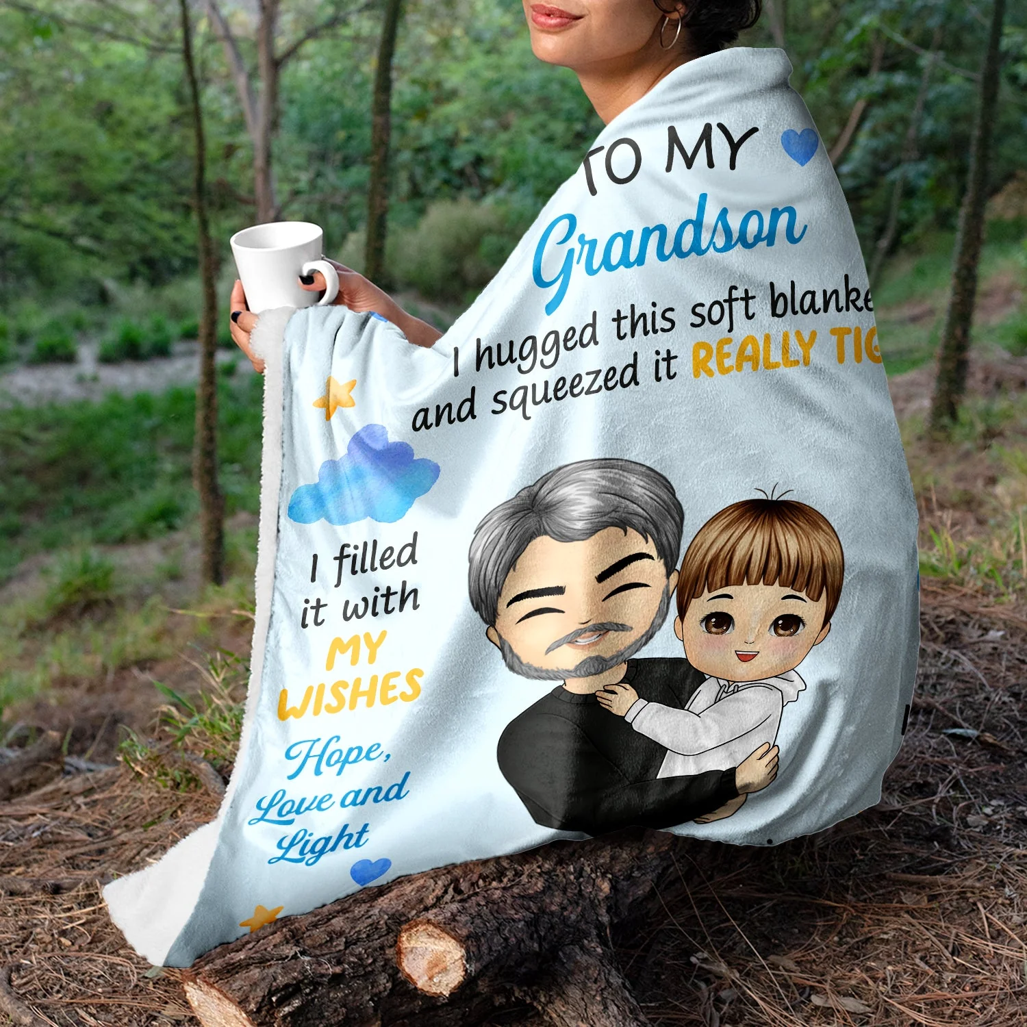 You Will Feel My Love Within It - Gift For Granddaughter, Grandson, Kids - Personalized Fleece Blanket - Image 3