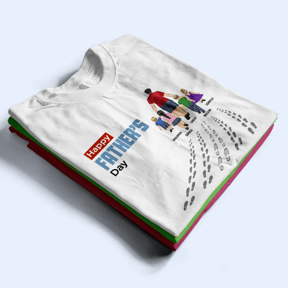 You'll Never Walk Alone Dad & Children - Personalized T Shirt - Image 2