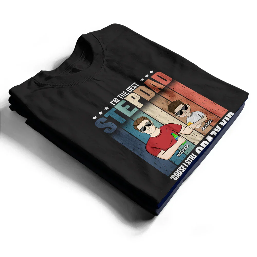 Young Stepdad These Crazy Kids - Personalized T Shirt - Image 2