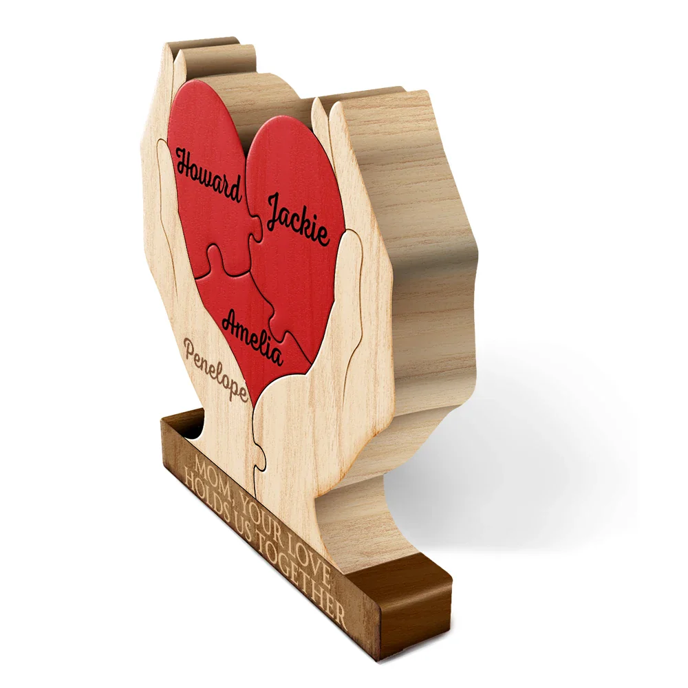 Your Arms Forever Open Your Hugs That Hold Us Tight - Personalized Custom Shaped Wooden Puzzle - Image 2