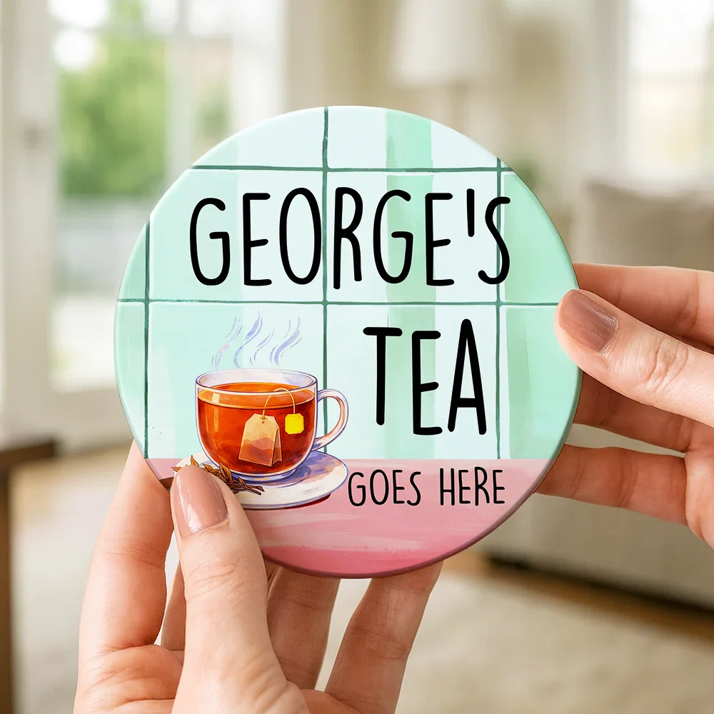 Your Drink Here Mother Daughter Sister - Personalized Ceramic Coaster - Image 4