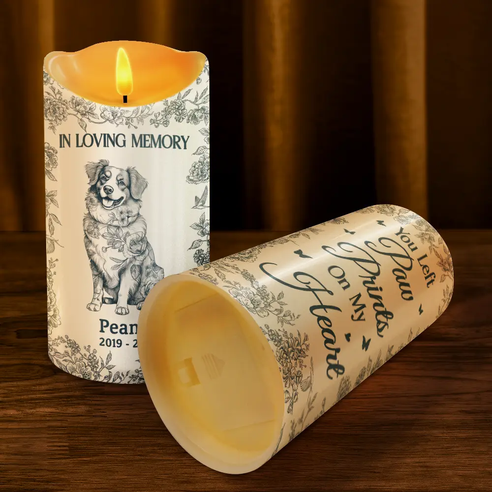 Your Light Will Always Shine In My Heart Memorial Dog Cat - Personalized Flameless LED Candle - Image 4