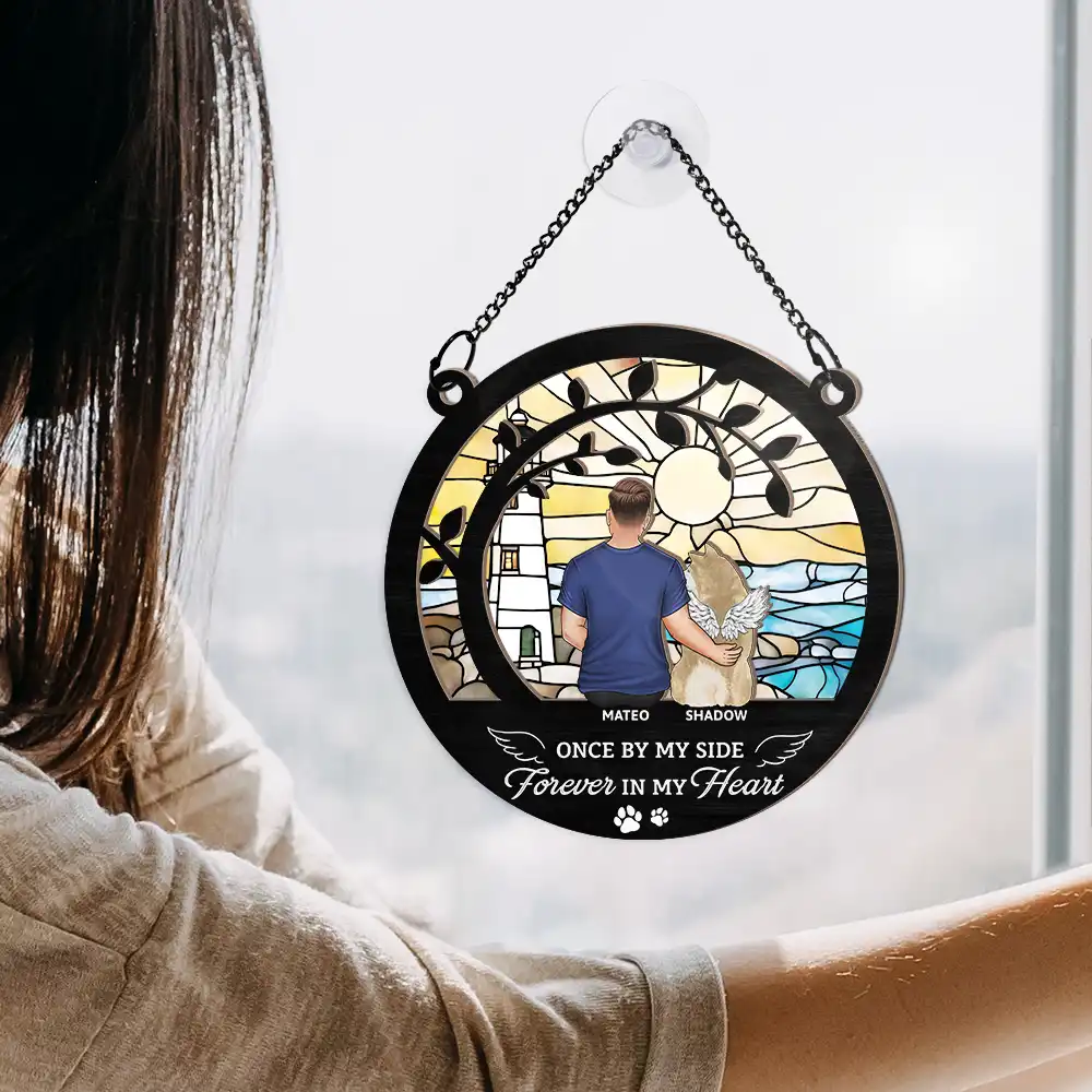 Your Memories Are The Light That Leads My Way - Personalized Window Hanging Suncatcher Ornament - Image 4