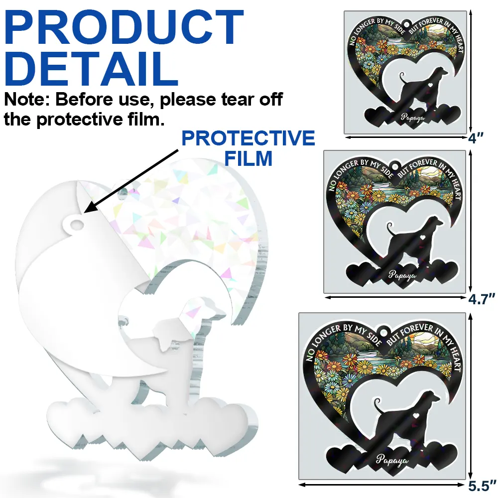 Your Were My Favorite Hello Dog Memorial - Personalized Holographic Acrylic Ornament - Image 6
