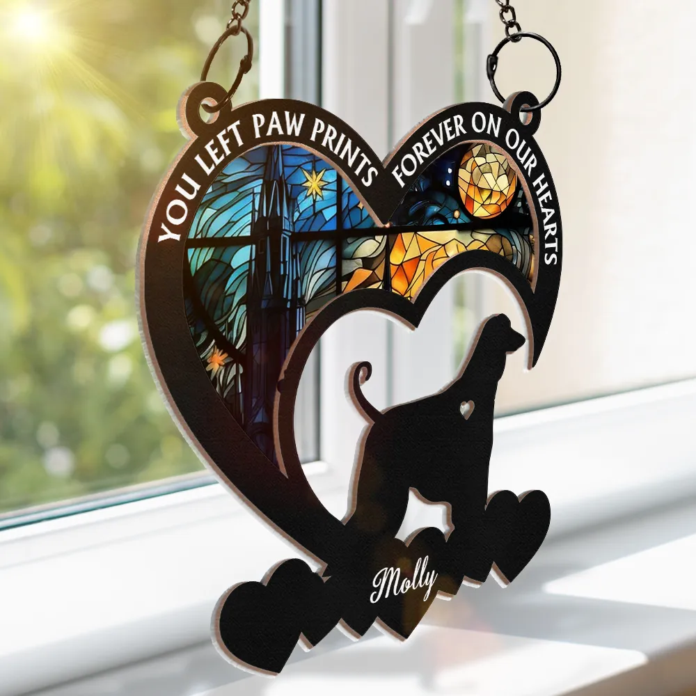 Your Were My Favorite Hello Dog Memorial - Personalized Window Hanging Suncatcher Ornament - Image 3