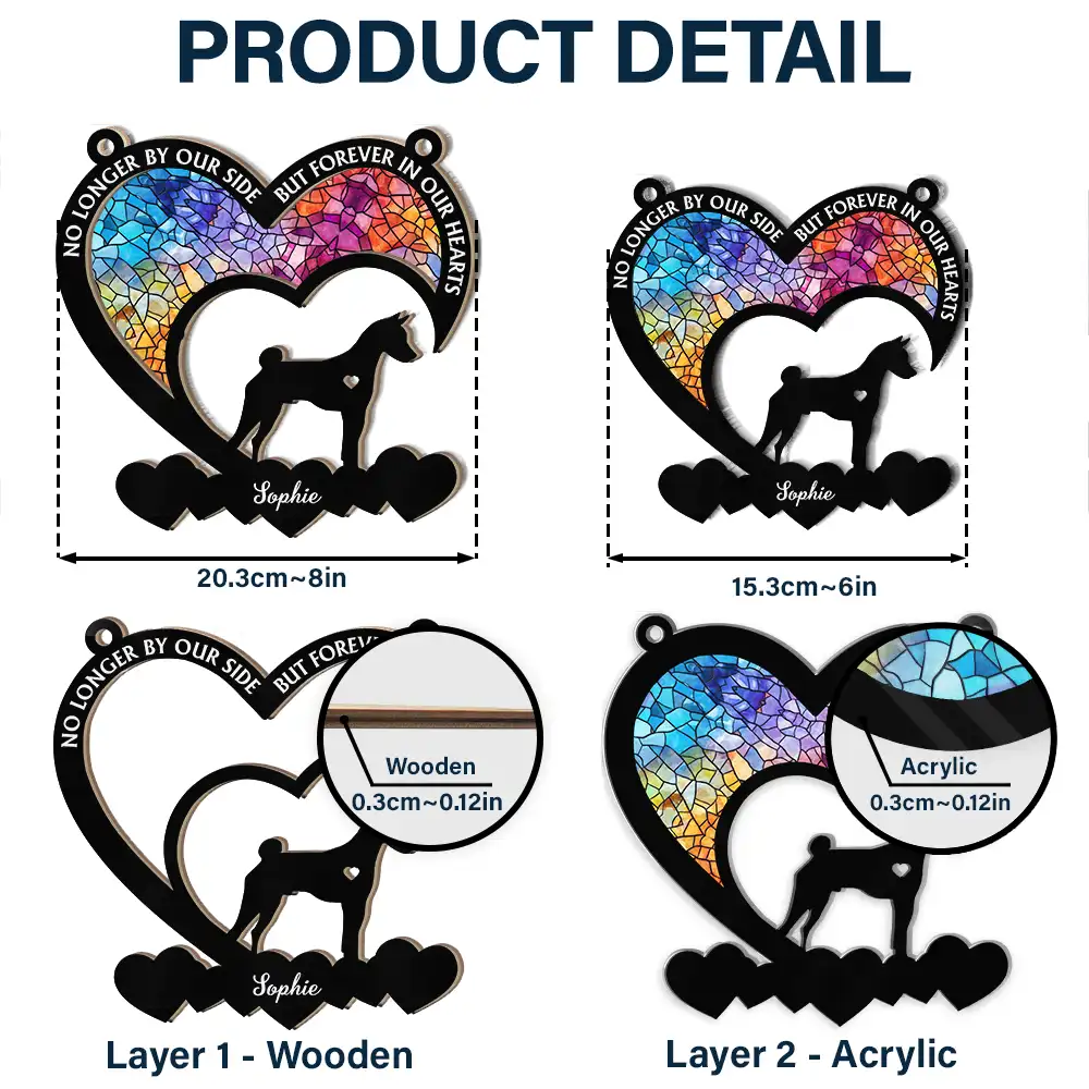 Your Were My Favorite Hello Dog Memorial - Personalized Window Hanging Suncatcher Ornament - Image 5