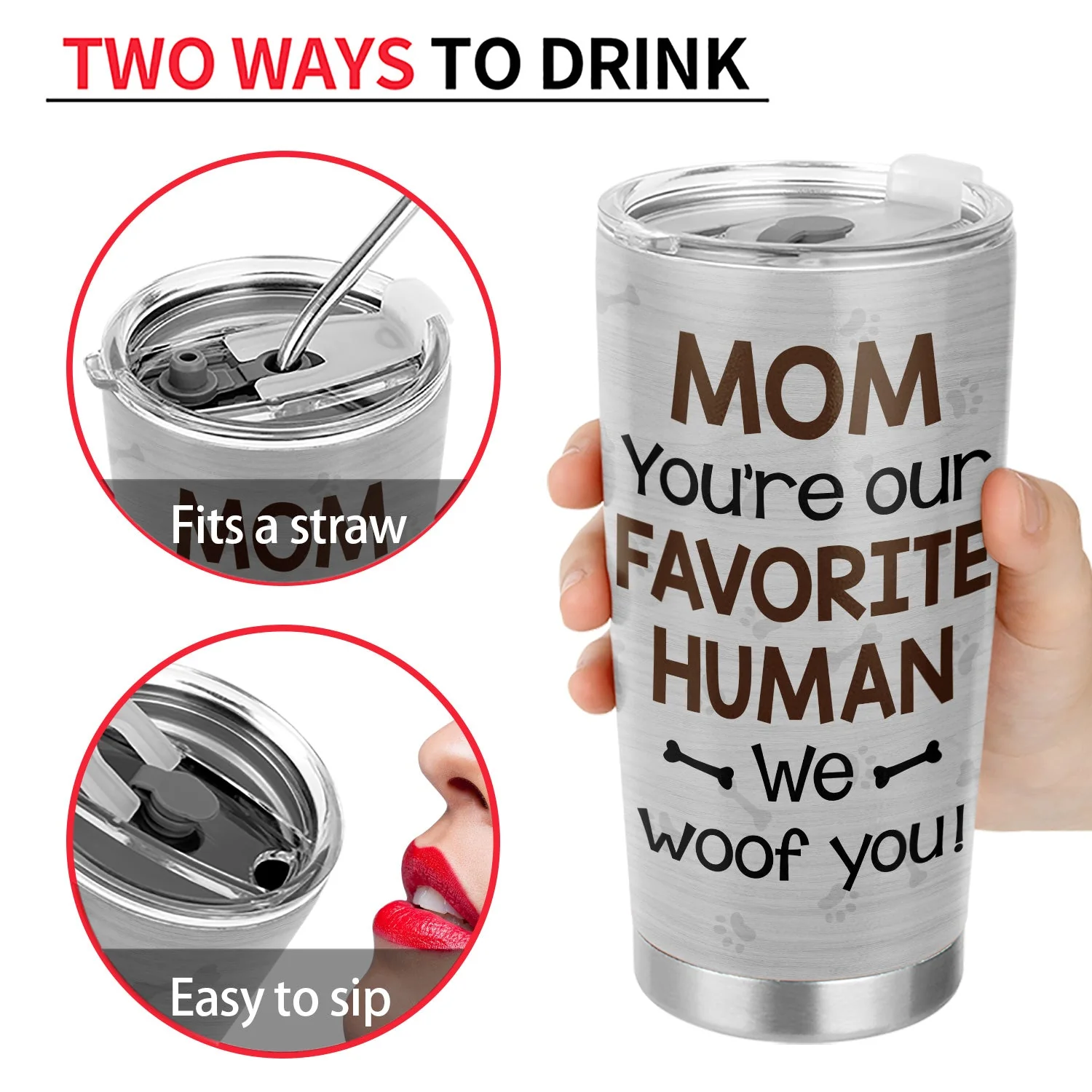 You're My Favorite Human - Gift For Dog, Pet Lovers - Personalized Tumbler - Image 4