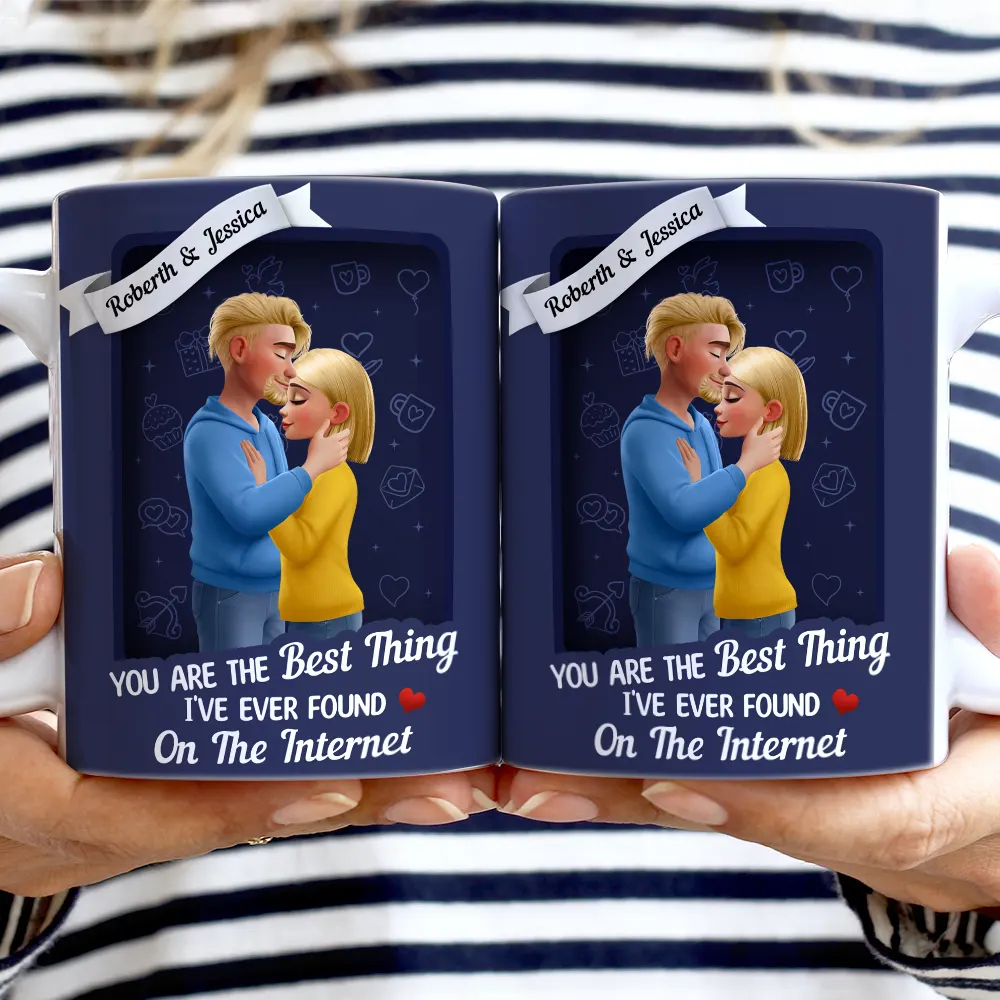 You're The Best Thing I've Ever Found On The Internet - Personalized White Edge-to-Edge Mug - Image 2