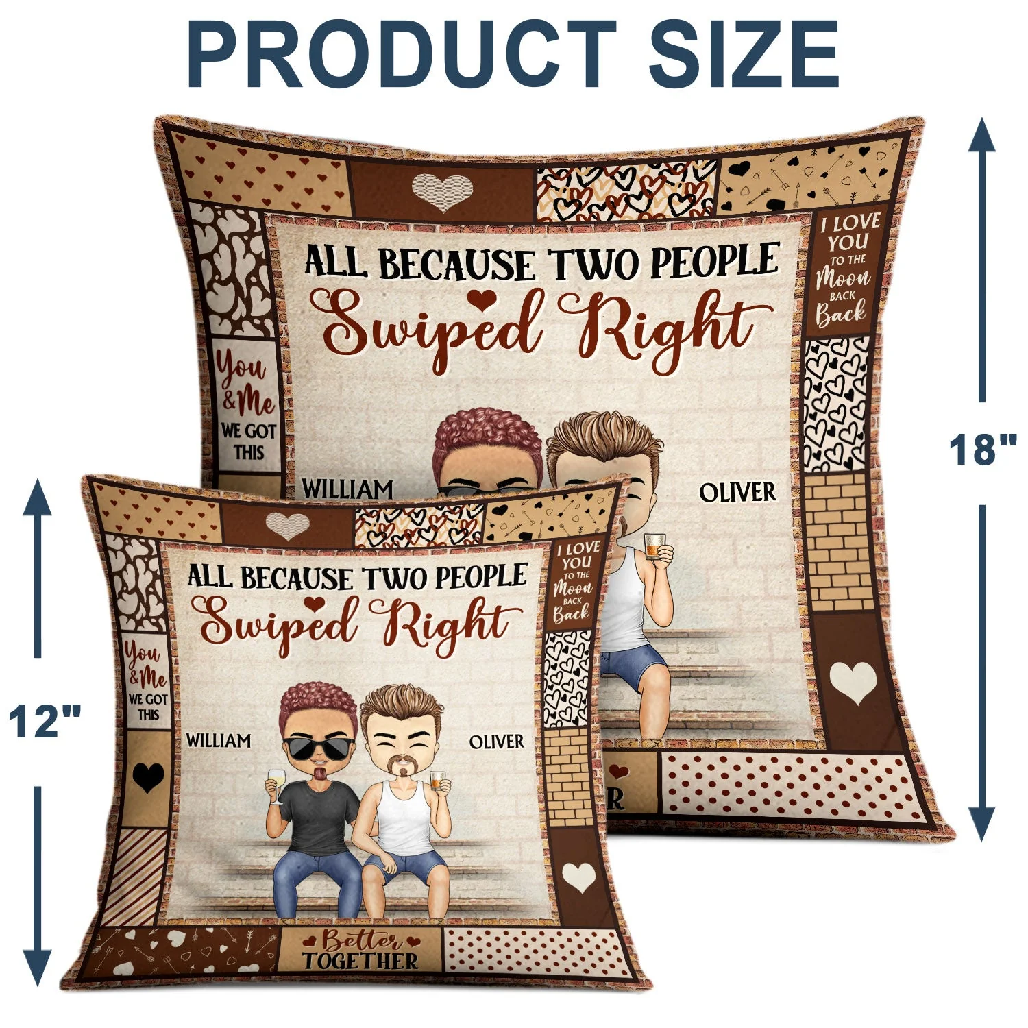 You're The Only One I Want To Annoy Better Together Couples - Anniversary, Birthday Gift For Spouse, Husband, Wife, Boyfriend, Girlfriend - Personalized Custom Pillow - Image 4