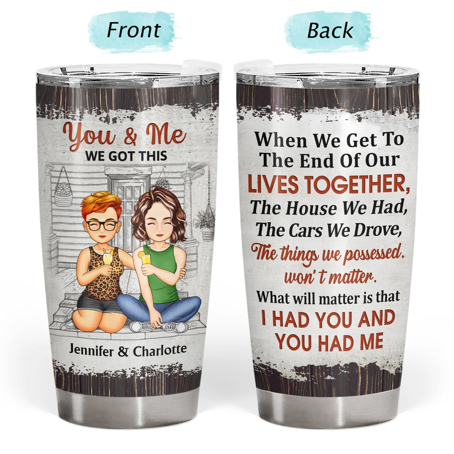 You're The Only One I Want To Annoy For The Rest Of My Life - Anniversary, Birthday Gift For Spouse, Lover, Husband, Wife, Boyfriend, Girlfriend, Couple - Personalized Custom Tumbler - Image 3