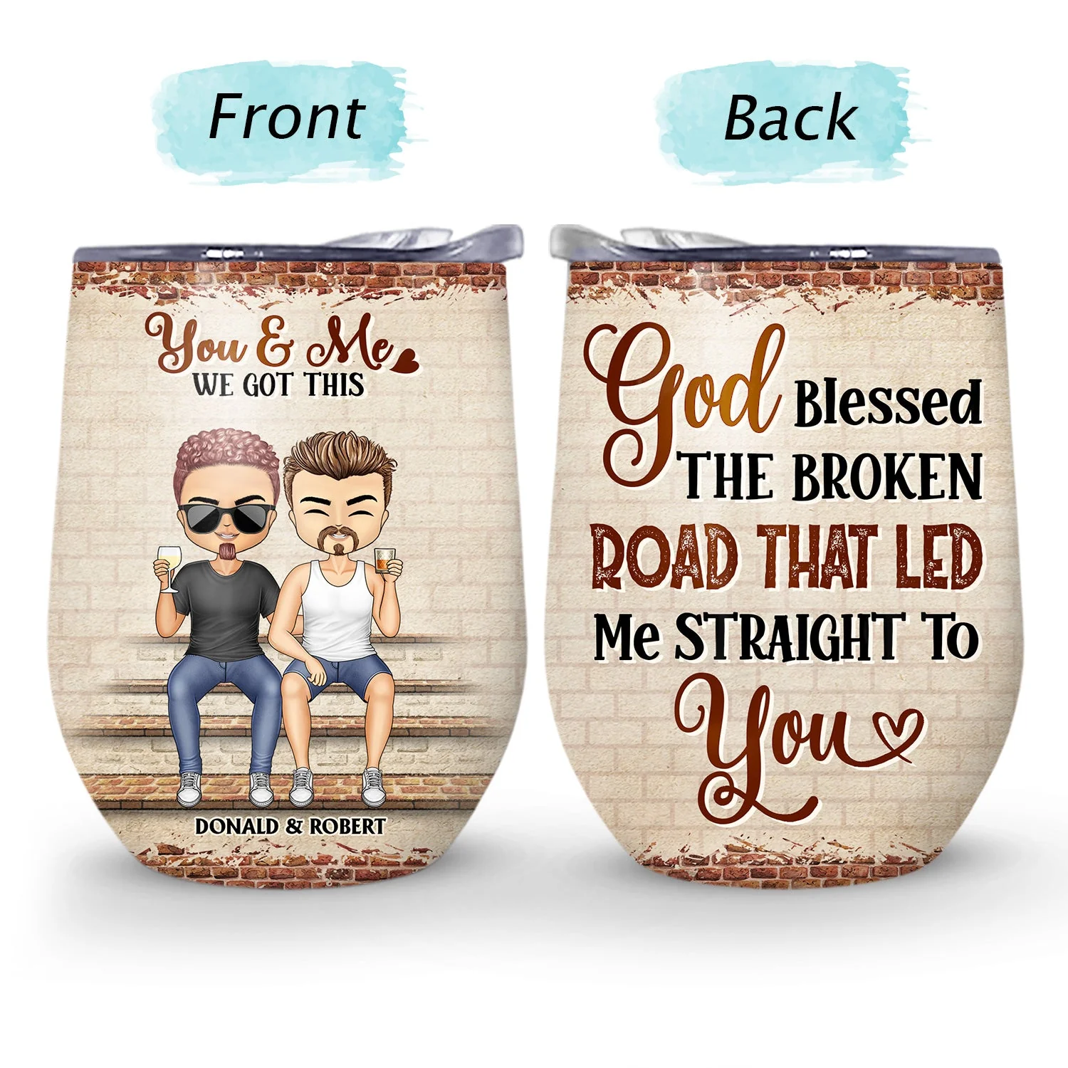 You're The Only One I Want To Annoy For The Rest Of My Life Couples - Anniversary, Birthday Gift For Spouse, Husband, Wife, Boyfriend, Girlfriend - Personalized Custom Wine Tumbler - Image 4
