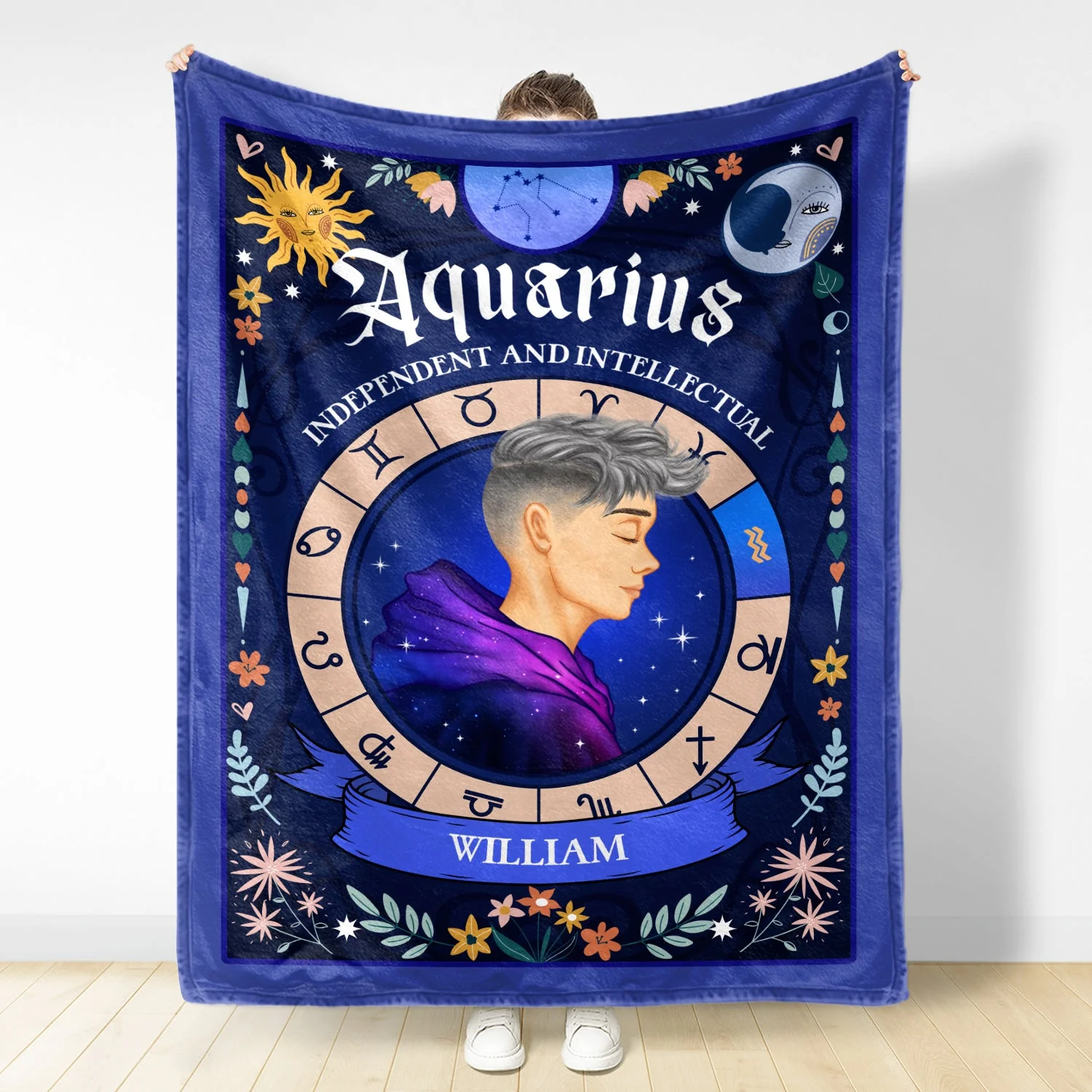 Zodiac Characteristics - Gift For Yourself - Personalized Fleece Blanket - Image 2