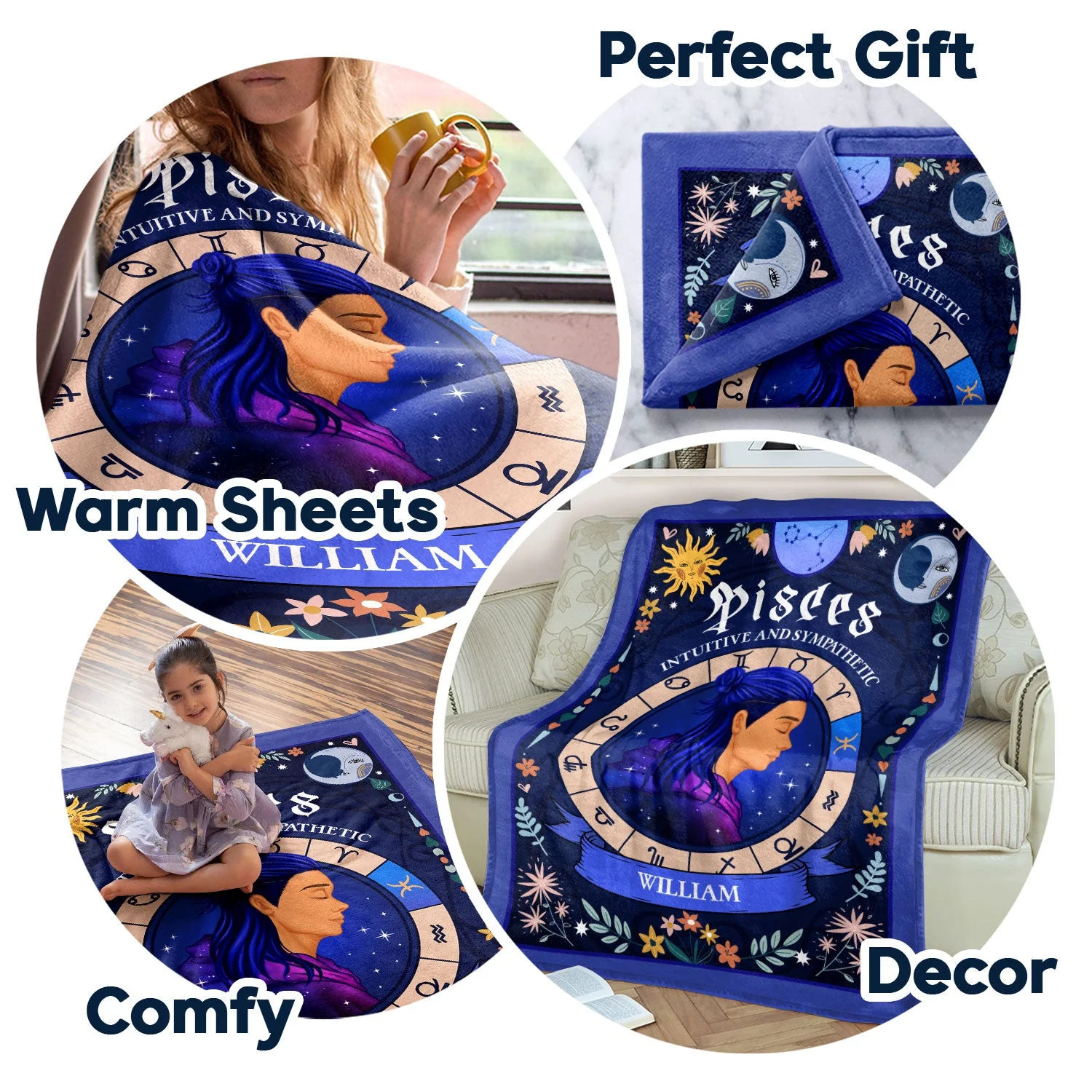 Zodiac Characteristics - Gift For Yourself - Personalized Fleece Blanket - Image 5